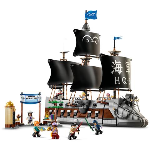 ONE PIECE 75646 La Nave da Guerra di Garp, Kit di Modellismo con Barca Giocattolo e 8 Minifigure, Regalo per Bambini 9+ - Foto 2