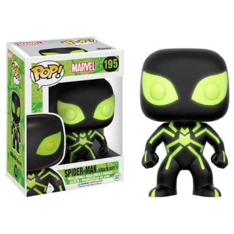 Spider Man Costume Stealth Ed. limitata Pop Vinyl Marvel Glow In Dark #195 - Foto 2
