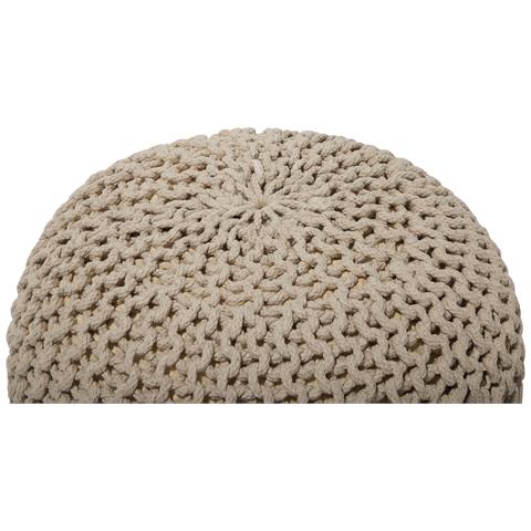Pouf Poggiapiedi In Tessuto Beige 50 X 35 Cm Conrad - Foto 45