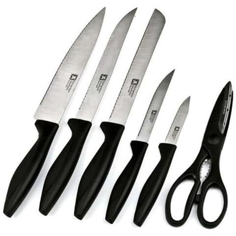 Set Coltelli Da Cucina 7 Pz Laser Cuisine Nero - Foto 2