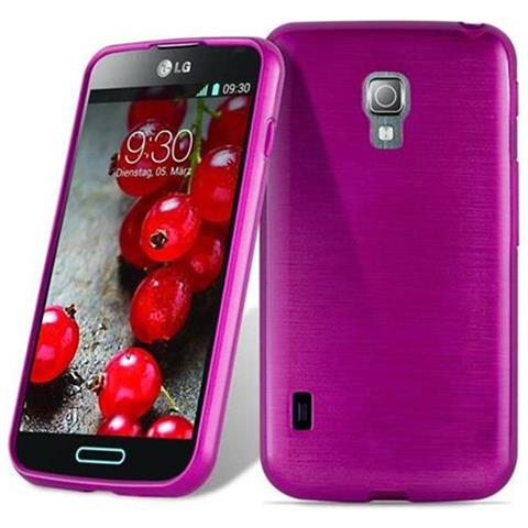 Custodia Compatibile Con Lg L7 Ii (2.gen 2.sim) In Rosa - Coperchio Protettivo In Silicone Tpu Flessibile Con Design Spazzolato - Foto 7