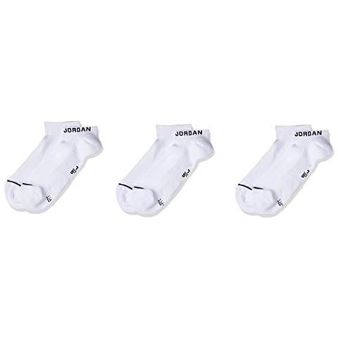 Nike Jumpman No-show 3ppk Calze, Uomo, Uomo, Jumpman No-show 3ppk, Bianco (bianco / nero) (nero), L - Foto 1