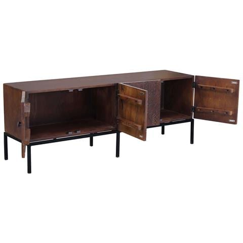 Mantra - Porta Tv Con Decoro 4 Ante Legno E Ferro - Foto 4