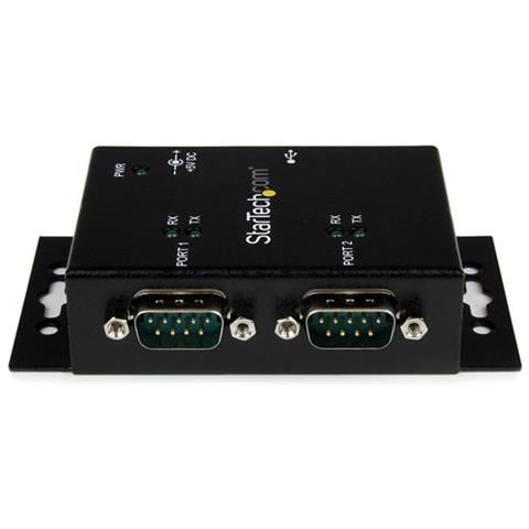 Hub adattatore USB a seriale 2 porte per montaggio a parete con clip per guide DIN - Foto 2