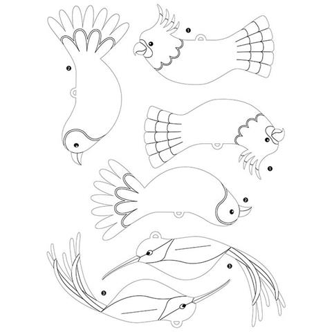 Kit Di Mobile Da Decorare Per Bambini - Colibrì - Foto 1