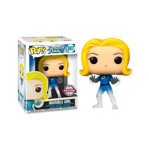 Marvel: Fantastic Four Pop! Vinyl Figure Invisible Girl (translucent) 9 Cm - Foto 1