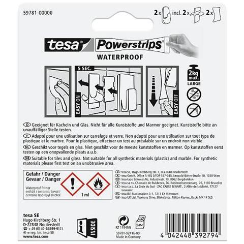 59781-00000 Interno Gancio Per Asciugamano Bianco 2pezzo (i) Gancio Di Stoccaggio Domestico - Foto 2