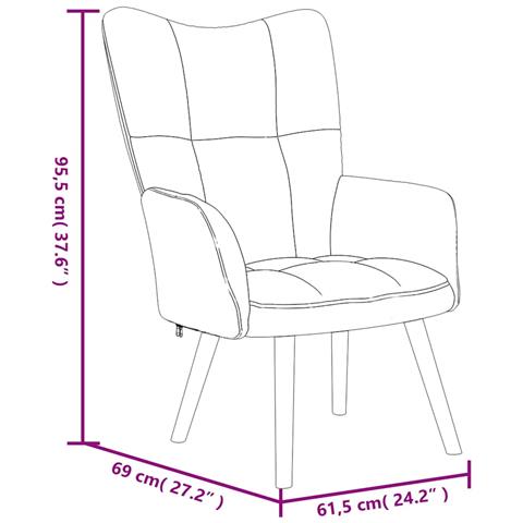 Sedia Relax Nera in Velluto - Foto 7
