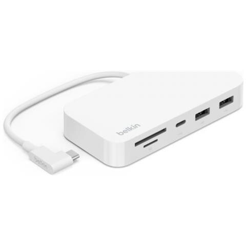 Hub multiporta USB c 6 in 1 con attacco Type-c 10000 Mbit /s Bianco - Foto 1