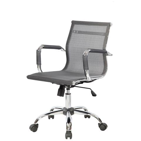 Sedia Con Ruote Traversonen \, Poltrona Direzionale Con Braccioli, Sedia Ergonomica Da Ufficio, Grigio, 62x54h92/102 Cm - Foto 6