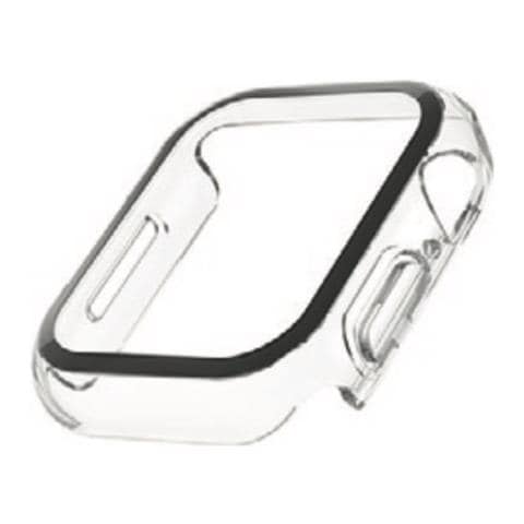 PROTEGGI SCHERMO CURVO + BUMPER PER APPLE WATCH SERIE 9/8/7/SE (1st / 2ndGGEN) / 6/5/4 40/41MM - CLEAR - Foto 1