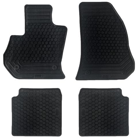 Set Da 4 Tappetini In Gomma Per Auto Compatibili Per 500l, Adatto A Tutte Le Stagioni, Nero, Sagomati Anteriori E Posteriori - Ka7228 - Foto 1