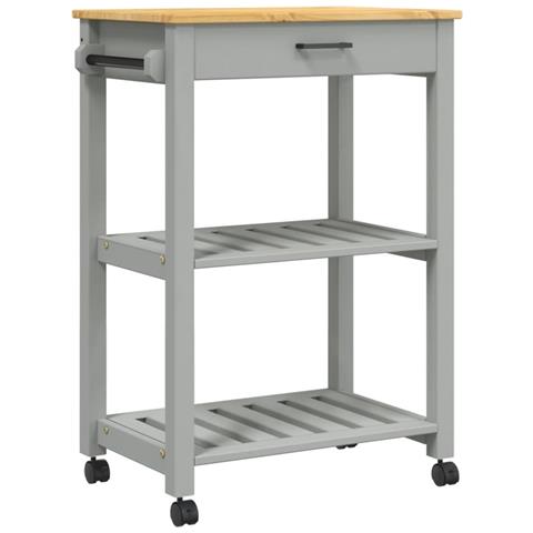 Carrello Da Cucina Monza 60x40x90 Cm In Legno Massello Di Pino - Foto 2