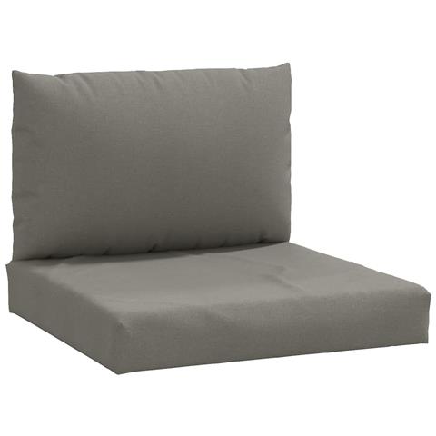 Cuscini Per Pallet 2 Pz Grigio Scuro Mélange In Tessuto - Foto 2