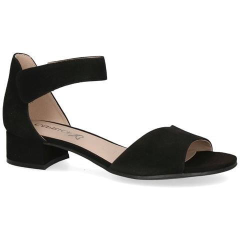 Black Suede Casual Open Sandals Sandali Pelle Scarpe Donna Nero Eu 37.5, 9-28212-42-004 - Foto 1