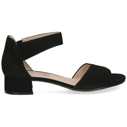 Black Suede Casual Open Sandals Sandali Pelle Scarpe Donna Nero Eu 37.5, 9-28212-42-004 - Foto 2