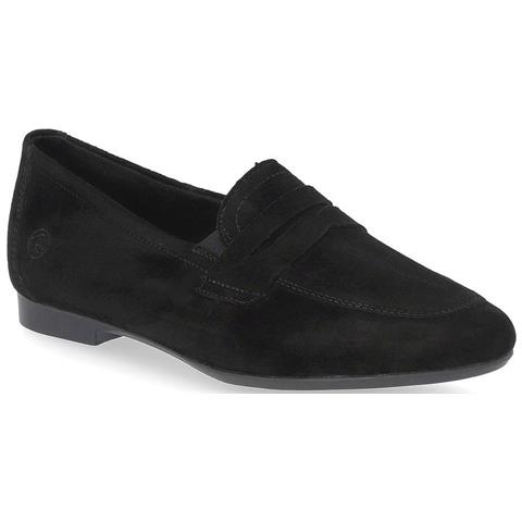 Black Casual Closed Loafers Mocassino Pelle Scamosciata /nabuk Scarpe Donna Nero Eu 37, D0k02-00 - Foto 1