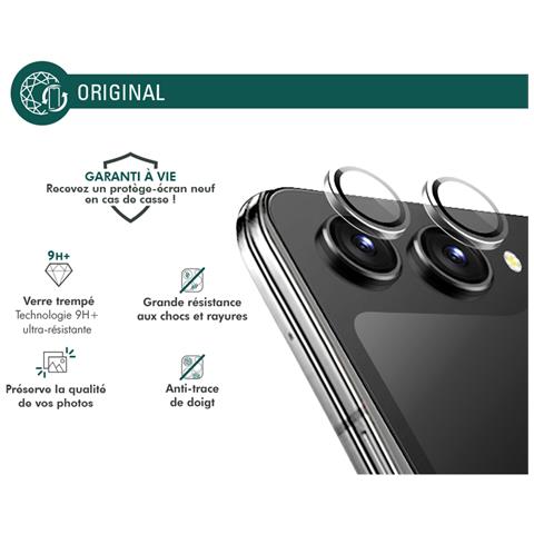 2 Protège-lentilles Caméra Pour Galaxy Z Flip6 En Verre Trempé Plat 9h+, Trasparente - Foto 2