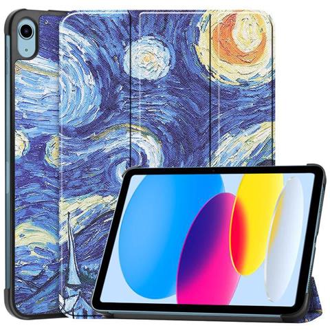 TABX-IP10-COVER13 custodia per tablet 27,7 cm (10.9") Custodia flip a libro Blu, Verde, Arancione, Bianco, Giallo - Foto 1