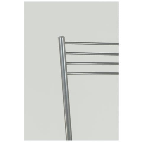 Set 4 Sedie Modello Elena Per Cucina Bar E Sala Da Pranzo, Robusta Struttura In Acciaio Verniciato Alluminio, Seduta In Finta Pelle Cappuccino - Foto 6