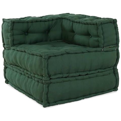 Pouf Modulare Verde 70x70x54 in Tessuto - Foto 1