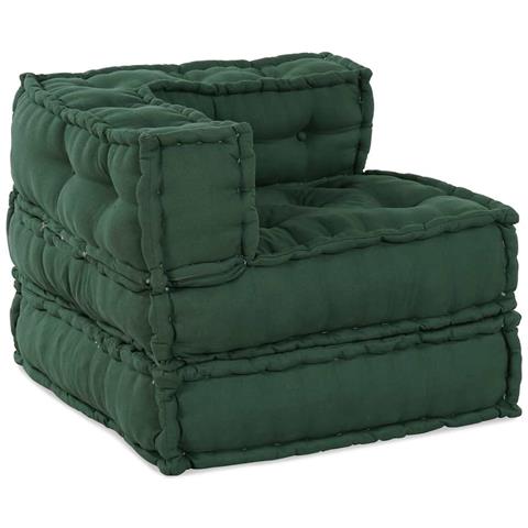 Pouf Modulare Verde 70x70x54 in Tessuto - Foto 10