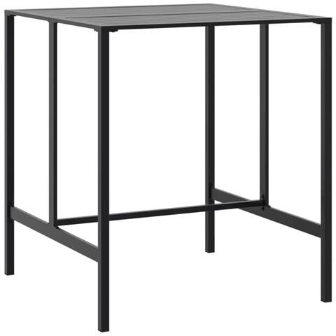 Tavolo Da Bar Nero 100x100x110 Cm Acciaio Verniciato A Polvere - Foto 2