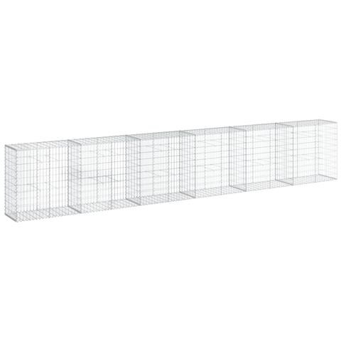 Cesto Gabbione Con Copertura 600x50x100 Cm In Ferro Zincato - Foto 2