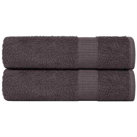 Asciugamani Doccia 2 Pz Antracite 70x140cm 360 G/m 100% Cotone - Foto 1