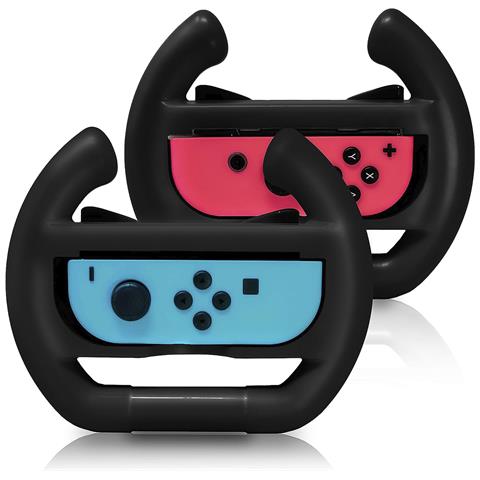 Dam Volante  Dobe Per Controller Switch Joy-con. Include 2 Unità. 15,5x6,5x12,1 Cm. Colore Nero - Foto 1