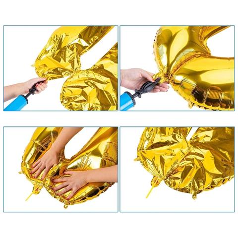 Lettera Q In Alluminio Dorato Da 40 Cm - Decorazione Elegante Per Festeggiamenti! - Foto 2