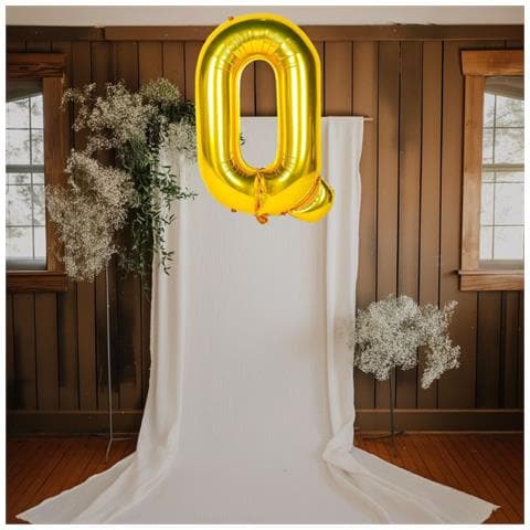 Lettera Q In Alluminio Dorato Da 40 Cm - Decorazione Elegante Per Festeggiamenti! - Foto 4