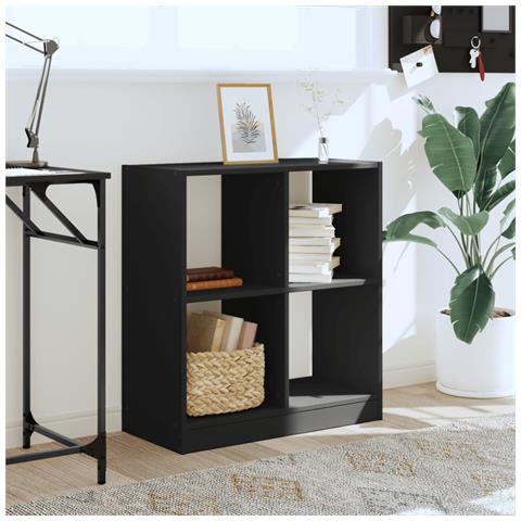 Lusso Casadino - Libreria Nera 68,5x32x75 Cm In Legno Multistrato - Foto 2