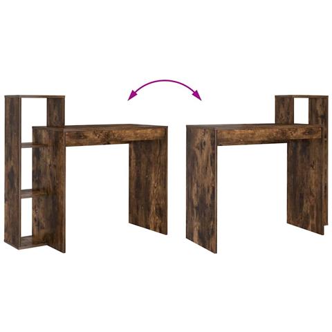 Scrivania Scrivania XL Rovere Affumicato Truciolato Medio Scrivania - Foto 9