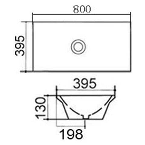 Lavabo Appoggio 80x39.5 Cm La24 Bianco - Foto 2