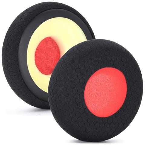 Cuscinetti Auricolari In Rete Da Calcio, Confezione Da 2, Compatibili Con Jabra Evolve E Plantronics Voyager Series Red+black - Foto 1