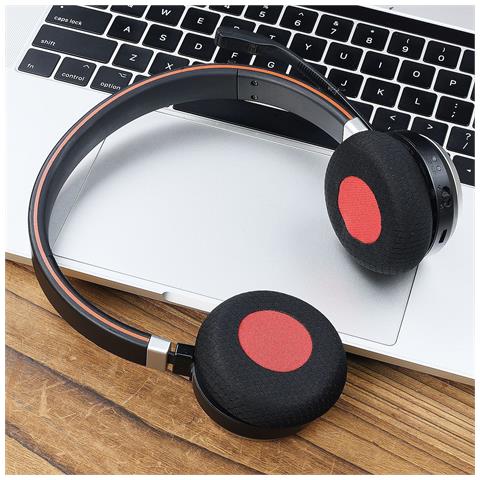 Cuscinetti Auricolari In Rete Da Calcio, Confezione Da 2, Compatibili Con Jabra Evolve E Plantronics Voyager Series Red+black - Foto 4
