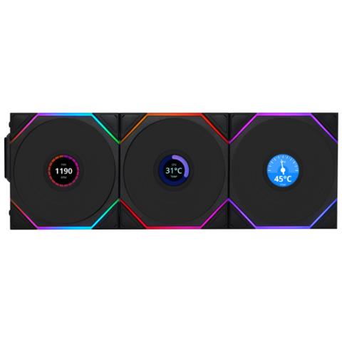 Uni Fan TL120 LCD Reverse Blade Wireless Case per computer Ventilatore 12 cm Nero 1 pz - Foto 4