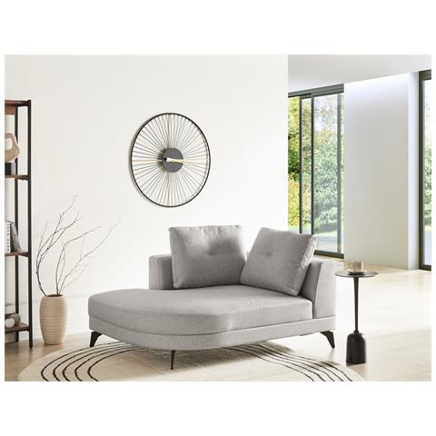 Chaise Longue Marum Lino Sintetico Grigio - Foto 1