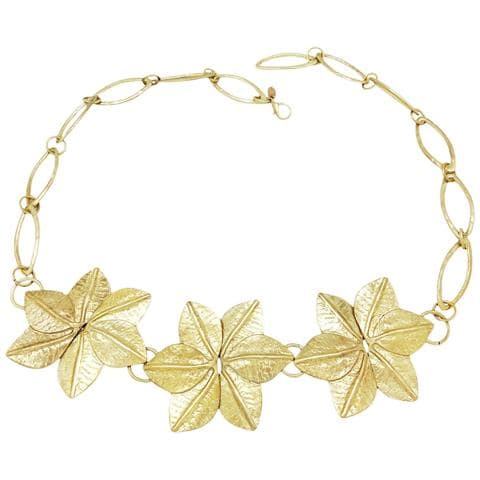 Cintura A Tripla Foglia A Forma Di Fiore, Catena Dorata E Metallo - Foto 1