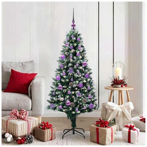 Albero di Natale artificiale con 150 LED Verde 150 cm - Foto 2