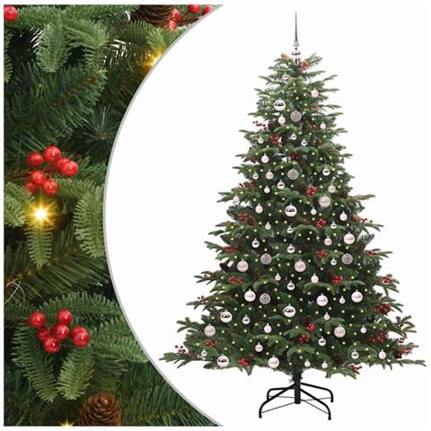 Albero di Natale artificiale con 300 LED Verde 210 cm - Foto 1