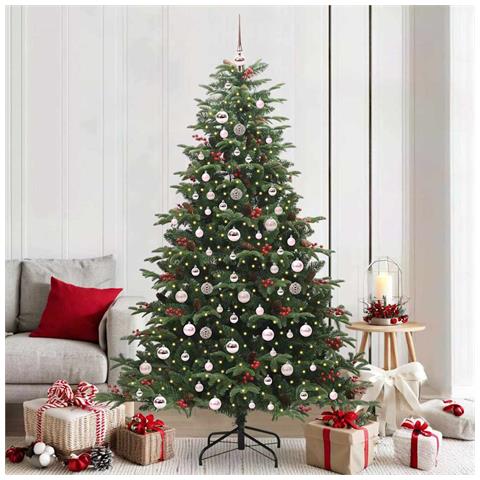 Albero di Natale artificiale con 300 LED Verde 210 cm - Foto 2