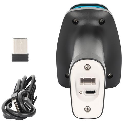 154185 lettore di codici a barre Lettore di codici a barre portatile 1D / 2D LED Nero - Foto 11