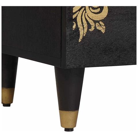 Armadio da Notte con cassetto 2 pcs Nero 40 x 33 x 46 cm - Foto 9