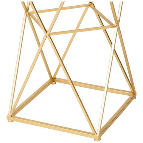 Tavolino In Metallo Con Piano In Vetro 35x35x70h Cm - Foto 5