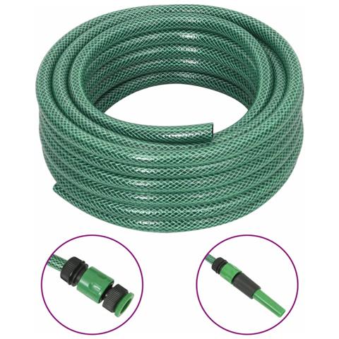 Set Tubo da Giardino con Raccordi Verde 0,5" 30 m in PVC - Foto 1