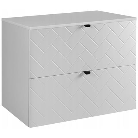 | Mobile sottolavabo 80 cm - Blanc Mat - Mobili bagno - Mobili bagno - Mobile sottolavabo - Piano di lavoro bianco - Foto 1