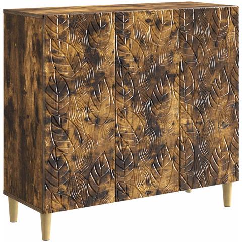 Credenza Rovere Fumo 89 x 34,5 x 80 cm Legno ingegnerizzato - Foto 1