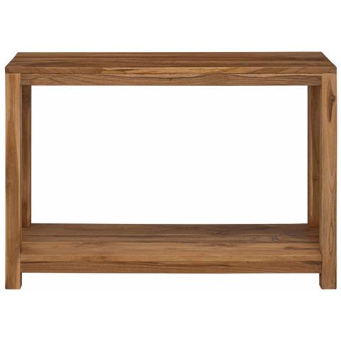 Tavolo consolle Naturale 110 x 35 x 75 cm Legno di teak solido - Foto 2